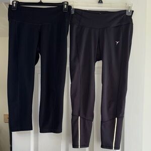 Set of Two Old Navy/Old Navy Active Black Athletic Leggings Size Small